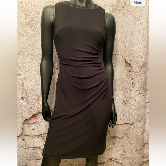 Ralph Lauren Side Sequin Rouched Dress - Picture 1 of 6